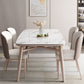 Pieds en caoutchouc de table à manger rectangulaire en pierre pliable pour salle à manger
