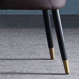 Sedia laterale in pelle glam in pelle sedia da pranzo interno per soggiorno