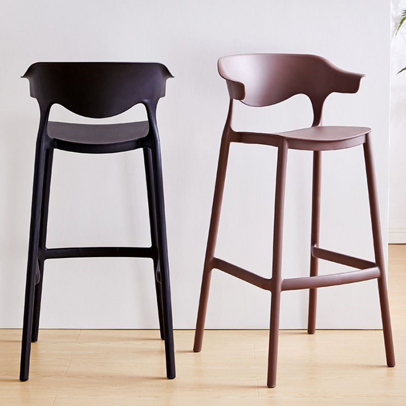 Modern Style Plastic Bar Stool with Footrest Low Back Bistro Stackable Bar Stool Clearhalo 'Bar Furniture' 'Bar Stools' 'bar_stools' 'furn' 'furn_bar_stools' 'furniture_bar_stools' 'Kitchen & Dining Furniture' 'kitchen&dining_furn' 'kitchen' 'kitchen_furn' Furniture' 1200x1200_f3b76a6a-8730-414f-b74c-82ed668dc5d3