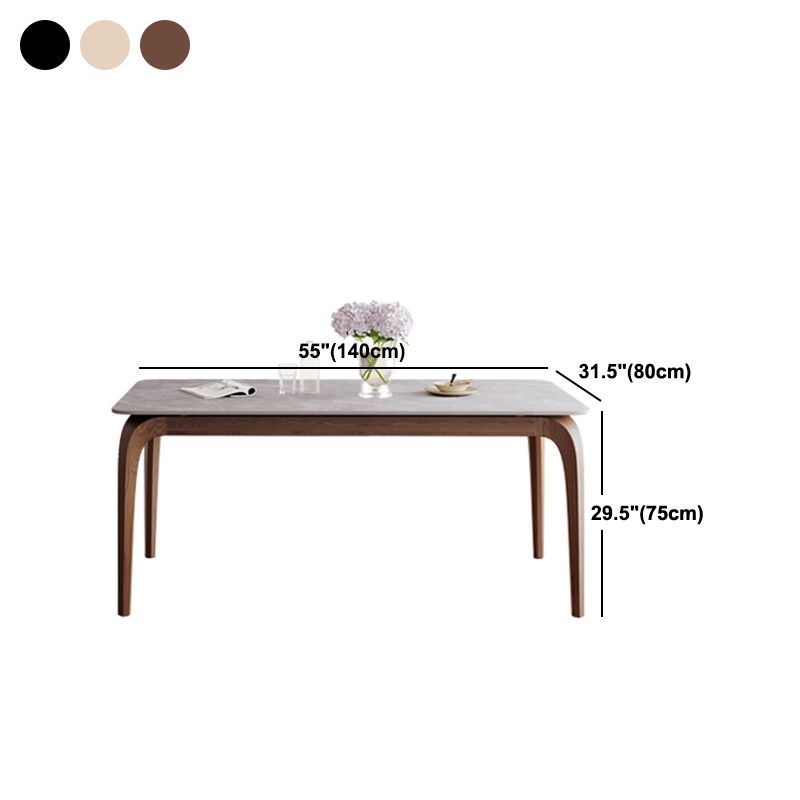 Rectangle Dining Table Sintered Stone Top Dining Table with 4 Legs Clearhalo 'Dining Tables & Seating' 'Dining Tables' 'dining_table' 'furn' 'furn_dining_table' 'Furniture' 'Kitchen & Dining Furniture' 1200x1200_f3b7d1ea-3afd-4a96-8952-ff5c893b0786