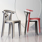 Scandinavian Plastic Dining Room Chair Slat Back Stacking Side Chair Clearhalo 'Dining Chairs' 'Dining Tables & Seating' 'dining_chair' 'furn' 'furn_dining_chair' 'Furniture' 'furniture_dining_chair' 'Kitchen & Dining Furniture' 1200x1200_f3b7f8ec-e0ec-4b70-b029-8bf5979de722