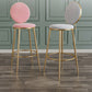 Glam Round Bar and Counter Stool Metal Low Back Stool with 4 Legs Clearhalo 'Bar Furniture' 'Bar Stools' 'bar_stools' 'furn' 'furn_bar_stools' 'Furniture' 'furniture_bar_stools' 'Kitchen & Dining Furniture' 1200x1200_f3b8e9b2-4c20-40e4-9837-bc3de7a790fc
