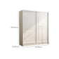 White Wardrobe Closet with Drawer Engineered Wood Wardrobe Armoire