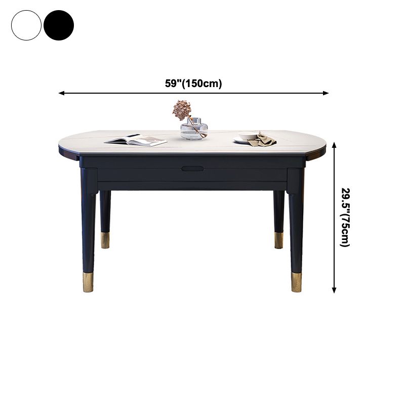 Contemporary Sintered Stone Standard Table Drop-Leaf Round Dining Table for Kitchen Clearhalo ' dining_table' 'Dining Tables & Seating' 'Dining Tables' 'furn' 'furn_dining_table' 'Furniture' 'furniture_dining_table' 'Kitchen & Dining Furniture' 'kitchen&dining_furn' 'kitchen' 'kitchen_dining_table' 1200x1200_f3bec06d-8d8c-4e45-a421-6c93c3a5f940