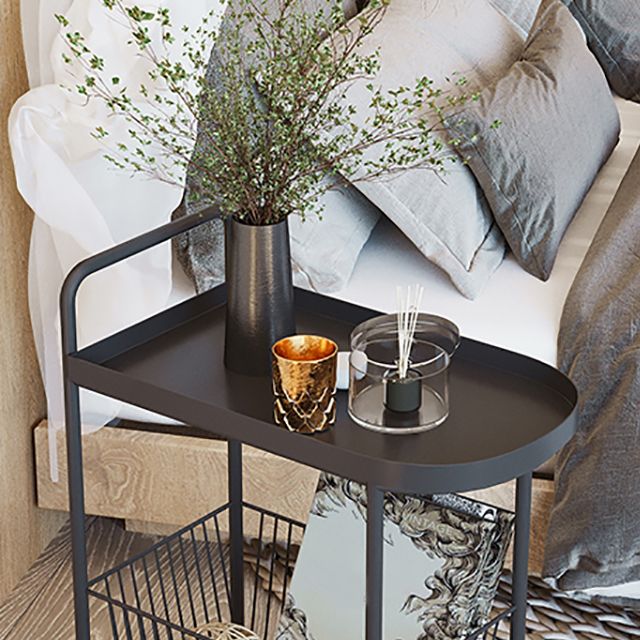 23,6 "" Table d'accentuation du côté du milieu du siècle du milieu du siècle Table d'appoint à double niveau