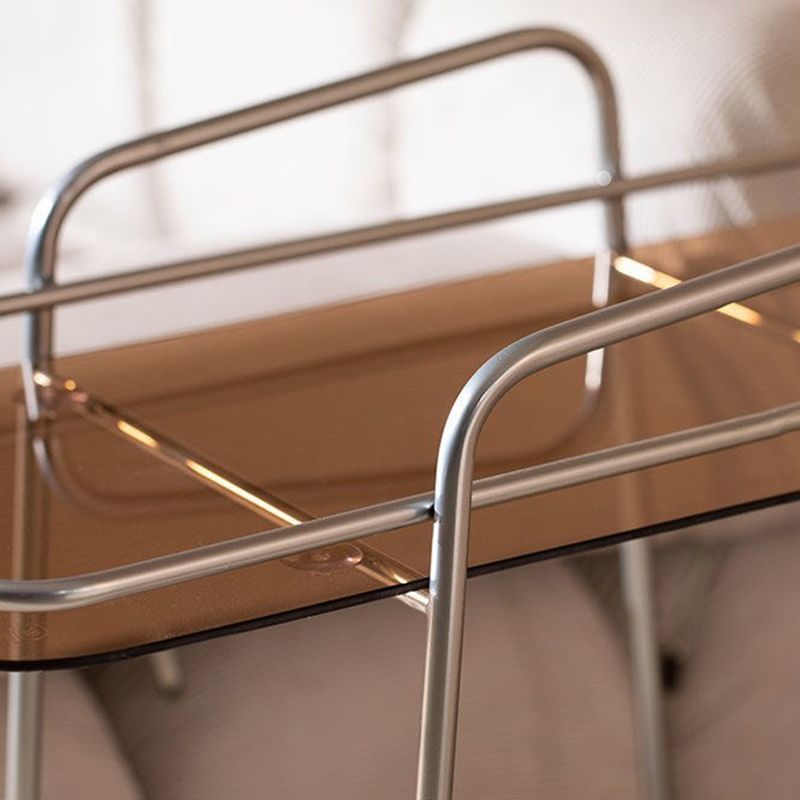 Tavolo da 25,6 "tavolo da glassista alto tavolo accento trasparente rettangolare