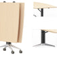 Folding Meeting Room Office Desk Steel Base Writing Desk with Caster Wheels