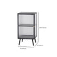 Contemporary Metal China Cabinet Glass Doors Display Cabinet with Doors for Dining Room