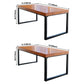 Industrial Rectangle Dining Table Pine Solid Wood Table with Black Double Pedestal for Dining Room Clearhalo ' dining_table' 'Dining Tables & Seating' 'Dining Tables' 'furn' 'furn_dining_table' 'Furniture' 'furniture_dining_table' 'Kitchen & Dining Furniture' 'kitchen&dining_furn' 'kitchen' 'kitchen_dining_table' 1200x1200_f3c3c988-ef0e-4962-863d-d2740b745261