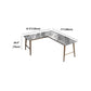 Glam L-Shape Writing Desk Stone Desktop with Solid Wood Table Leg Clearhalo 'furn' 'furn_office_desk' 'Furniture' 'Office Desks' 'Office Furniture' 'office_desk' 1200x1200_f3c4f753-0732-4e71-9d8a-00dbdf359996