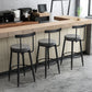 Modern Armless Backrest Counter Stool Iron Cafe Bar Stool with Velvet Cushion Clearhalo 'Bar Furniture' 'Bar Stools' 'bar_stools' 'furn' 'furn_bar_stools' 'Furniture' 'furniture_bar_stools' 'Kitchen & Dining Furniture' 1200x1200_f3c501bd-1289-4f5b-a6eb-f92707f4c885