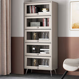 Manufactured Wood Glam Standard Bookcase Vertical Bookcase with Glass Doors Clearhalo 'Bookcases' 'furn' 'furn_bookcases' 'Furniture' 'furniture_bookcases' 'kitchen' 'kitchen_bookcases' 'Living Room Furniture' 'Office Furniture' 1200x1200_f3c5c764-fc6a-4918-abfc-b1f1089101ba