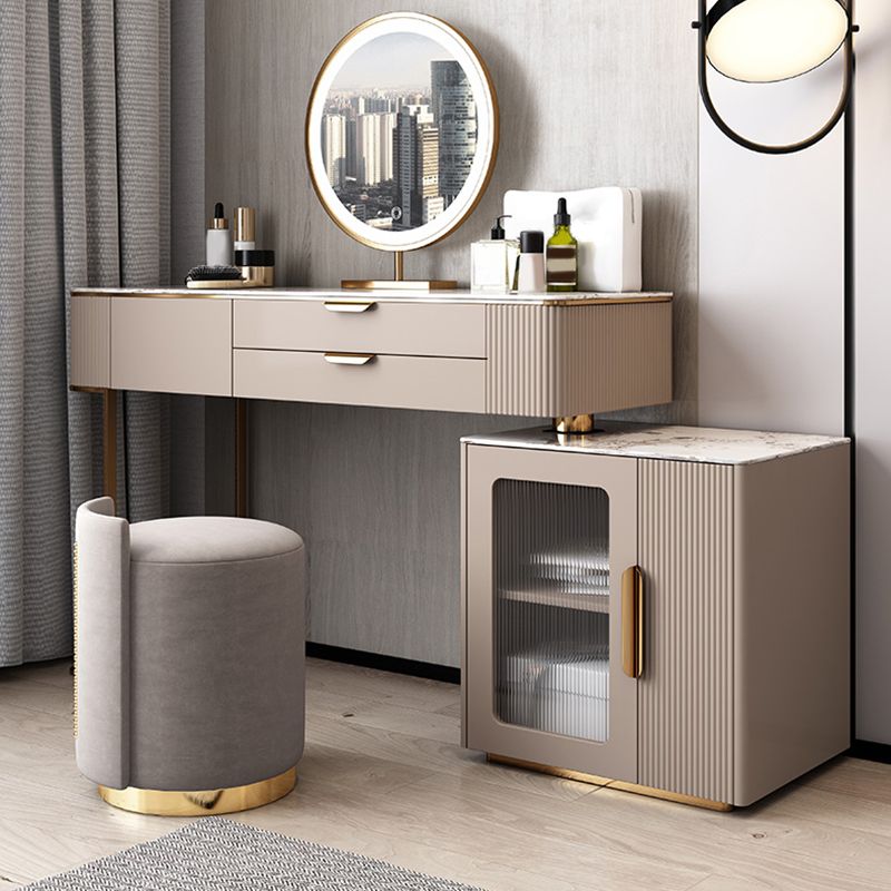 Mesa de maquillaje de tocador de madera maciza juego de tocador