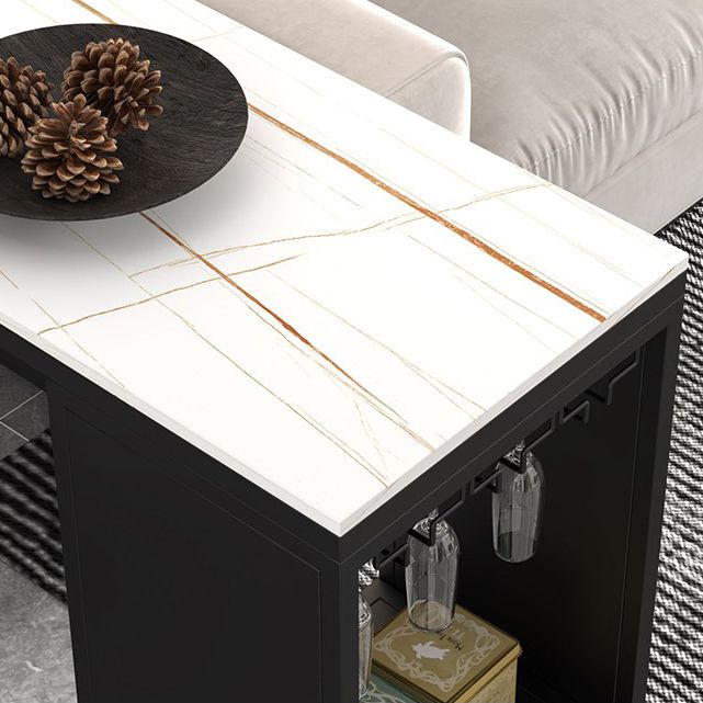 Stone Top Industrial Cocktail Bar Table with Storage Rectangle Counter Table Clearhalo 'Bar Furniture' 'Bar Tables' 'bar_tables' 'furn' 'furn_bar_tables' 'Furniture' 'Kitchen & Dining Furniture' 1200x1200_f3c75e94-b037-4bd9-a8e7-7a1a2af2ffca