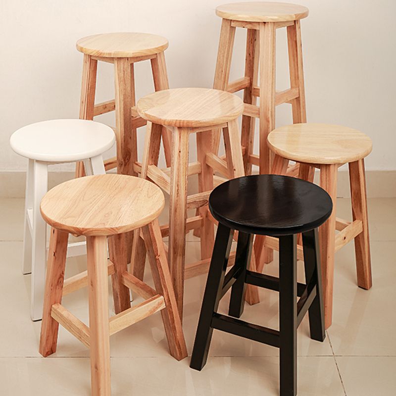 Modern Armless Backless Counter Stool Wood Household Bar Stool with Pedal Clearhalo 'Bar Furniture' 'Bar Stools' 'bar_stools' 'furn' 'furn_bar_stools' 'furniture_bar_stools' 'Kitchen & Dining Furniture' 'kitchen&dining_furn' 'kitchen' 'kitchen_furn' Furniture' 1200x1200_f3c7e189-ffbd-45ec-9a51-91503e34c0da