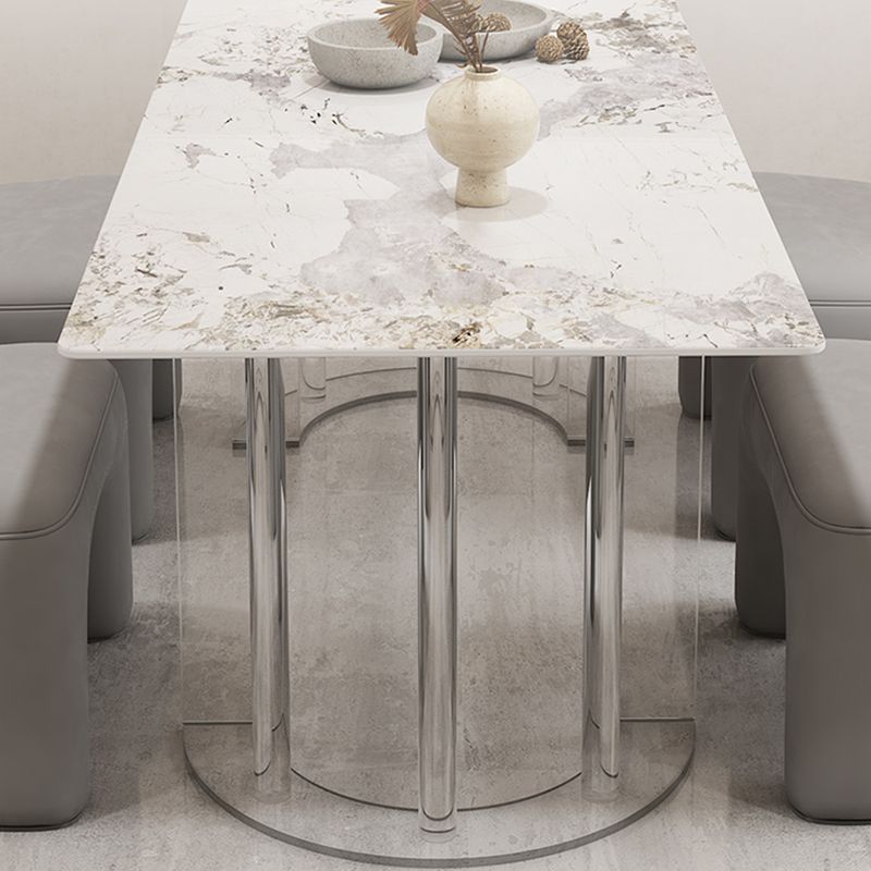 Mobili in pietra in stile glam 1/5/7 pezzi mobili per sala da pranzo in altezza standard per casa