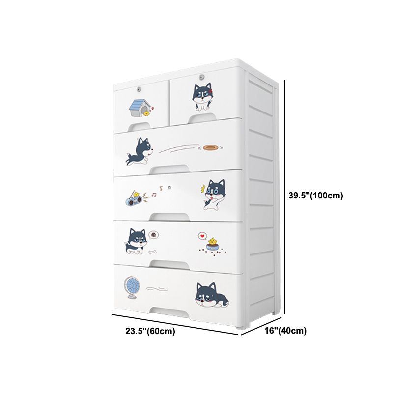 Contemporary Non-Hanging Armoire Plastic Bedroom Wardrobe Closet