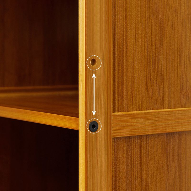 Modern Style Bookshelf Standard Closed Back Wooden Bookcase for Home