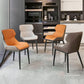 Modern Dining Room Chair Faux Leather and Metal Side Chair for Home
