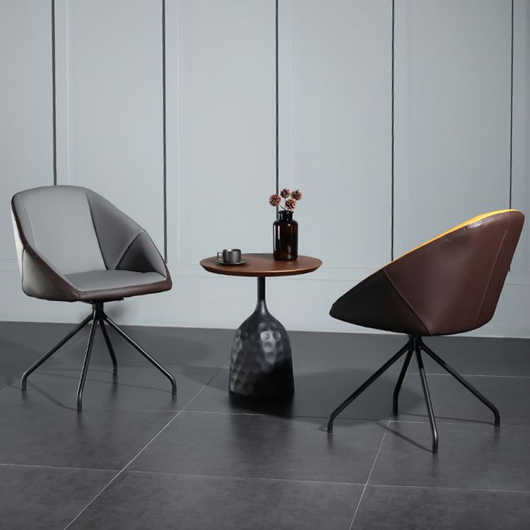 Contemporary Style Dining Chair Arm Metal Side Parsons Chair for Kitchen Clearhalo ' kitchen&dining_furn' 'Dining Chairs' 'Dining Tables & Seating' 'dining_chair' 'furn' 'furn_dining_chair' 'Furniture' 'furniture_dining_chair' 'Kitchen & Dining Furniture' 'kitchen' 1200x1200_f3cced64-05e0-4e1a-a04b-a6438c2df1a2