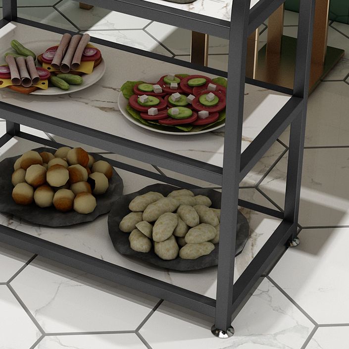 25.59"H Portable Modern Prep Table Metal Prep Table for Home Use