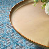 Conception de base de piédestal Black / Gol Countertop Metal Frame en verre Tableau de base Round