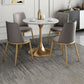 Glam Sintered Stone Dining Set Round 1/2/4/5 Pieces Dining Set for Home Use Clearhalo 'Dining Room Sets' 'Dining Tables & Seating' 'dining_room_set' 'furn' 'furn_dining_room_set' 'Furniture' 'Kitchen & Dining Furniture' 1200x1200_f3d29a0f-b39f-45d5-8bf7-62901f6012c8