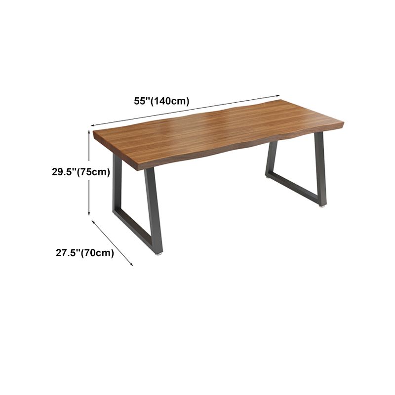 Contemporary Style Office Desk Solid Wood Brown Meeting Writing Desk Clearhalo 'furn' 'furn_office_desk' 'Furniture' 'furniture_office_desk' 'Office Desks' 'Office Furniture' 'office_desk' 1200x1200_f3d33650-3e11-415f-8f61-be2ff018d4bb