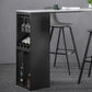 Industrial Style Rectangle Bar Table 42-inch Height Iron Pedestal Bistro Table Clearhalo 'Bar Furniture' 'Bar Tables' 'bar_tables' 'furn' 'furn_bar_tables' 'Furniture' 'furniture_bar_tables' 'Kitchen & Dining Furniture' 1200x1200_f3d3d901-f997-47d4-809a-c45d26a783af