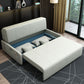 Linen Sleeper Sofa 39.37" Wide Blue Foldable Armless Sofa Bed