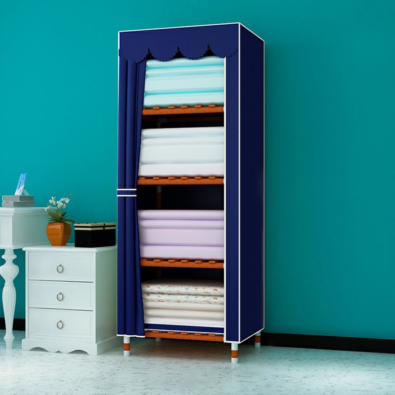 Modern Wardrobe with Solid Wood Frame Matte Finish Cabinet for Bedroom