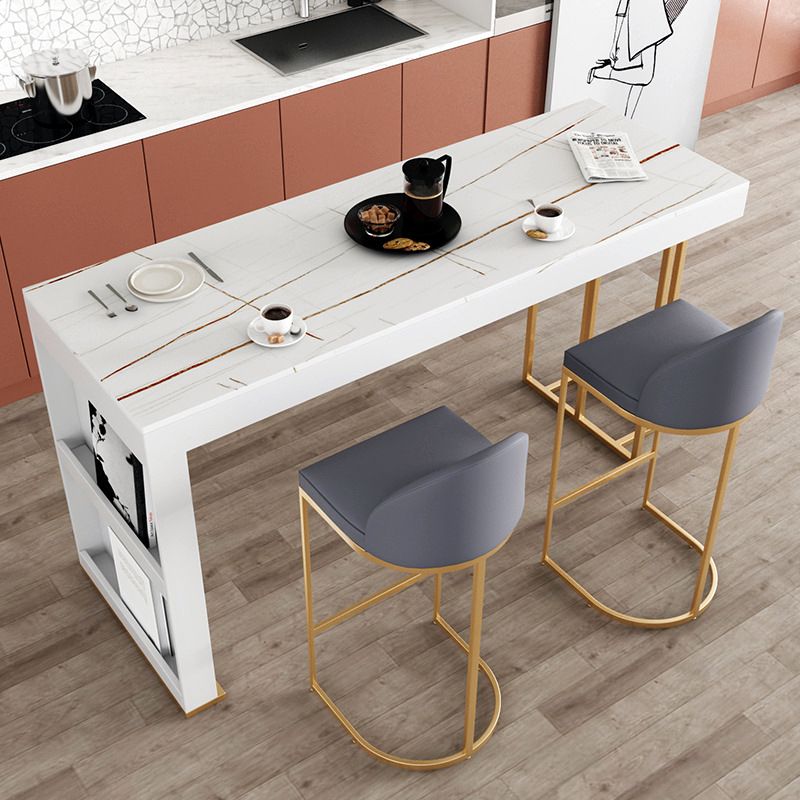 Glam 1/3/4 Stück Stange Tisch Set Rechteckstange mit Metallhöfen