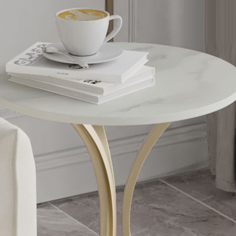 Glam Metal Side End Table Pedestal Round Sofa Side Accent Table Clearhalo 'Coffee & Accent Tables' 'End & Side Tables' 'end_side_tables' 'furn' 'furn_end_side_tables' 'Furniture' 'Living Room Furniture' 1200x1200_f3d76dcf-43bd-44b7-aa68-0ff5f228e05b