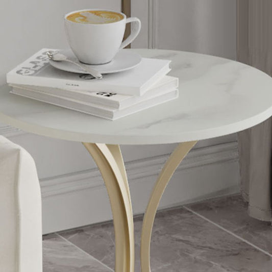 Glam Metal Side End Table Pedestal Round Sofa Side Accent Table Clearhalo 'Coffee & Accent Tables' 'End & Side Tables' 'end_side_tables' 'furn' 'furn_end_side_tables' 'Furniture' 'Living Room Furniture' 1200x1200_f3d76dcf-43bd-44b7-aa68-0ff5f228e05b