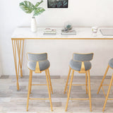 Indoor Rectangle Cocktail Bar Table White Marble and Metal Bistro Bar Table Clearhalo 'Bar Furniture' 'Bar Tables' 'bar_tables' 'furn' 'furn_bar_tables' 'Furniture' 'Kitchen & Dining Furniture' 1200x1200_f3d99ea5-27e1-40c2-bb1f-63c320d7a960