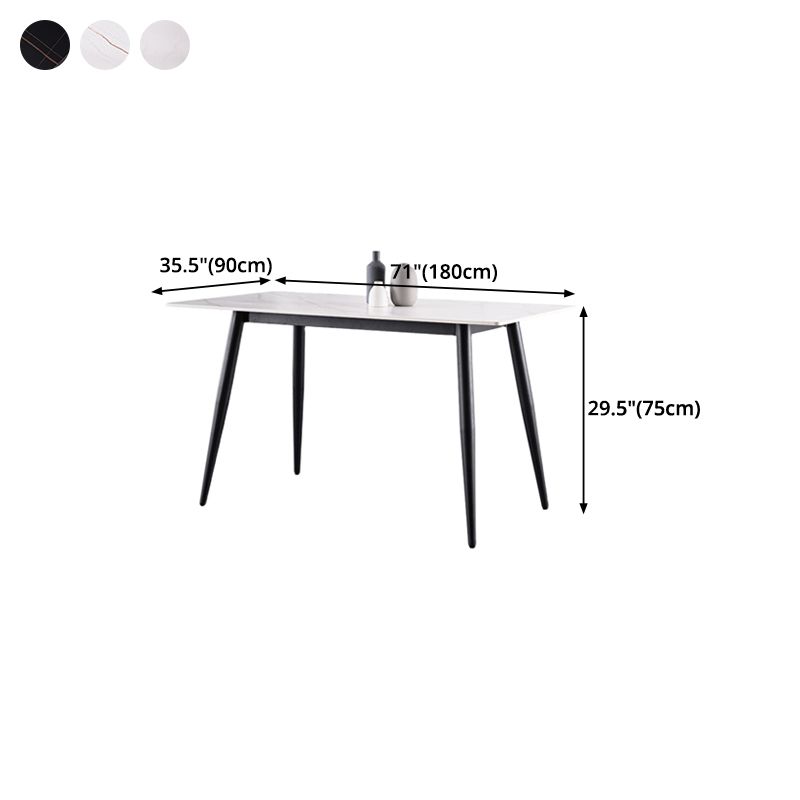 Rectangle Stone Home Furniture Contemporary Style Dining Room Collection Clearhalo ' dining_table' 'Dining Tables & Seating' 'Dining Tables' 'furn' 'furn_dining_table' 'Furniture' 'furniture_dining_table' 'Kitchen & Dining Furniture' 'kitchen&dining_furn' 'kitchen' 'kitchen_dining_table' 1200x1200_f3da2785-cb63-4d64-a0f2-3281e5189c99
