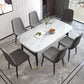 Modern Metal Indoor-Outdoor Chair Dining Room Solid Back Armless Single Chair Clearhalo ' kitchen&dining_furn' 'Dining Chairs' 'Dining Tables & Seating' 'dining_chair' 'furn' 'furn_dining_chair' 'Furniture' 'furniture_dining_chair' 'Kitchen & Dining Furniture' 'kitchen' 1200x1200_f3dc47b7-70da-4d46-a94b-78a253c700d9