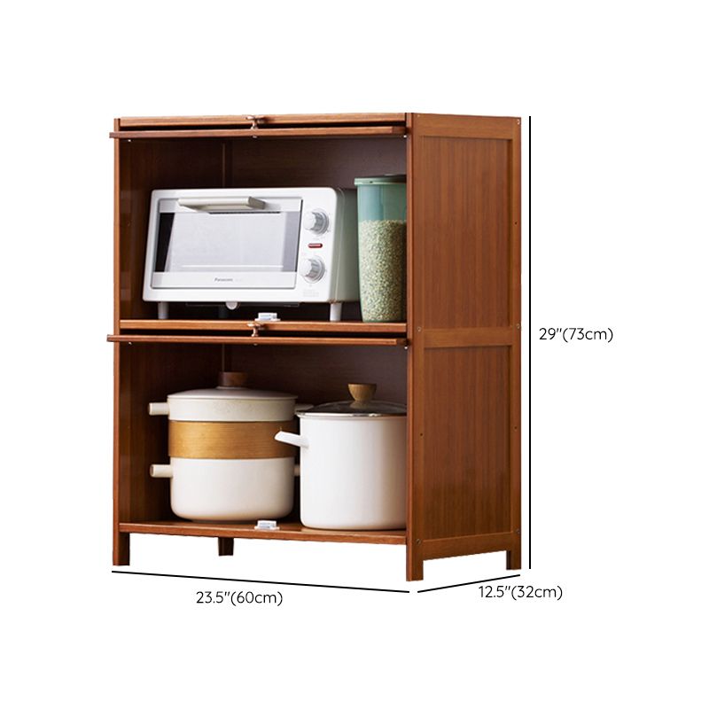 Server da pranzo di bambù Brown Celevaboard a buffet contemporaneo per casa