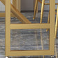 Mesa rectangular blanca con altura de barra, estilo glamuroso, mesa de bar de bistró con base de caballete