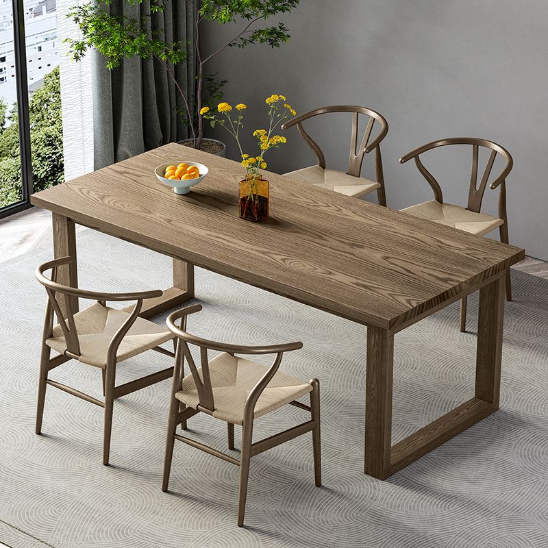 Modern Rectangle Wood Dining Table 1/4/5/7 Pieces Dining Set for Dining Room Clearhalo 'Dining Room Sets' 'Dining Tables & Seating' 'dining_room_set' 'furn' 'furn_dining_room_set' 'Furniture' 'Kitchen & Dining Furniture' 1200x1200_f3dd44a1-c63a-426f-b387-a8fe95945e29