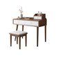 ScandinavianSolid Wood Table Makeup Vanity with Mirror and Drawers