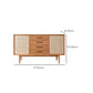 Mobile sideboard della porta della rattan contemporanea con archiviazione per uso domestico