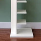 Contemporary Vertical Wooden Book Shelf Closed Back Home Shelf Bookcase