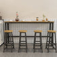 Modern Bar Dining Table Rectangle Bar Dining Table with Trestle Base Clearhalo 'Bar Furniture' 'Bar Tables' 'bar_tables' 'furn' 'furn_bar_tables' 'Furniture' 'furniture_bar_tables' 'Kitchen & Dining Furniture' 1200x1200_f3e1596f-31a8-4d12-abce-0720afa8da1c