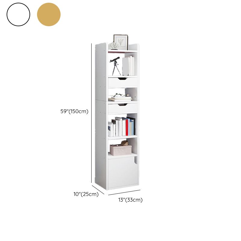 Estantería moderna de estantería de madera de ingeniería abierta para la sala de estudio