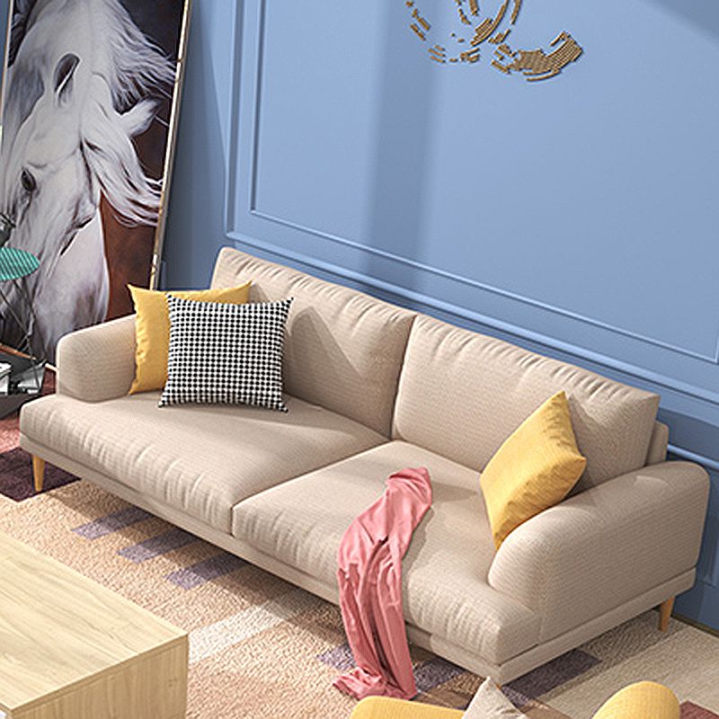 静止リビングルーム埋め込み式腕標準モダンベージュソファ