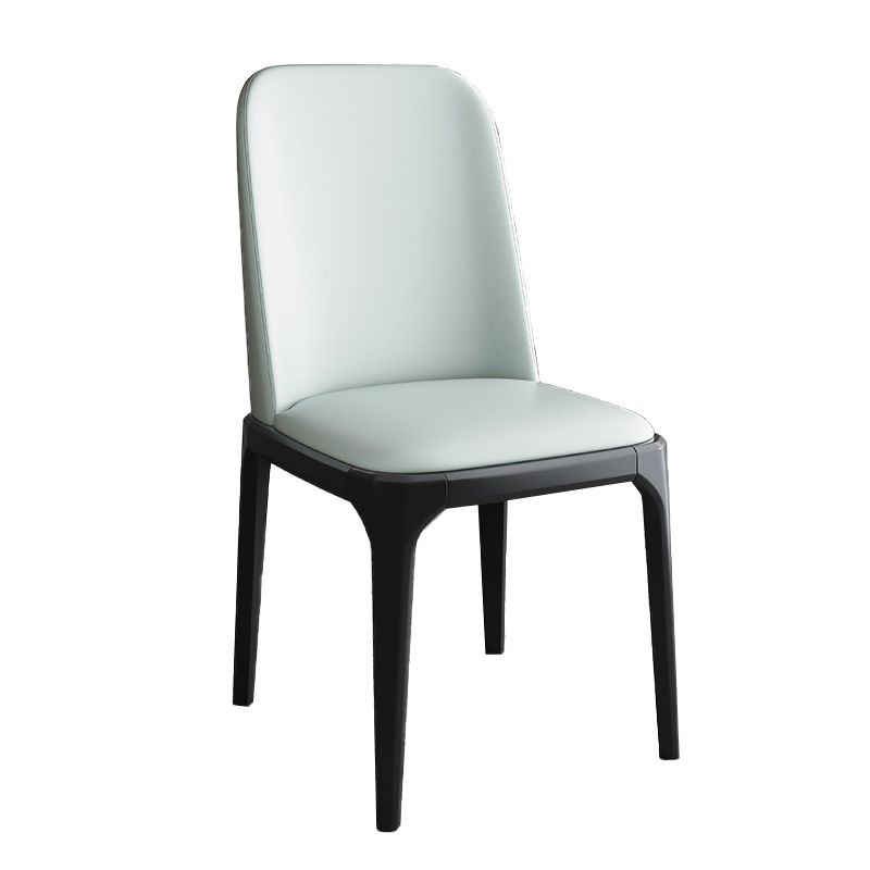 Sillas de Parsons de estilo moderno silla de comedor de cuero falso para comedor