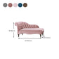 Living Room Rolled Arms Chaise Modern Style Velvet Chaise with Two Arms Clearhalo 'Chairs & Seating' 'Chaise Lounge' 'chaise_lounge' 'furn' 'furn_chaise_lounge' 'Furniture' 'Living Room Furniture' 1200x1200_f3e343c9-f5ee-4433-87f9-e48b190bf683