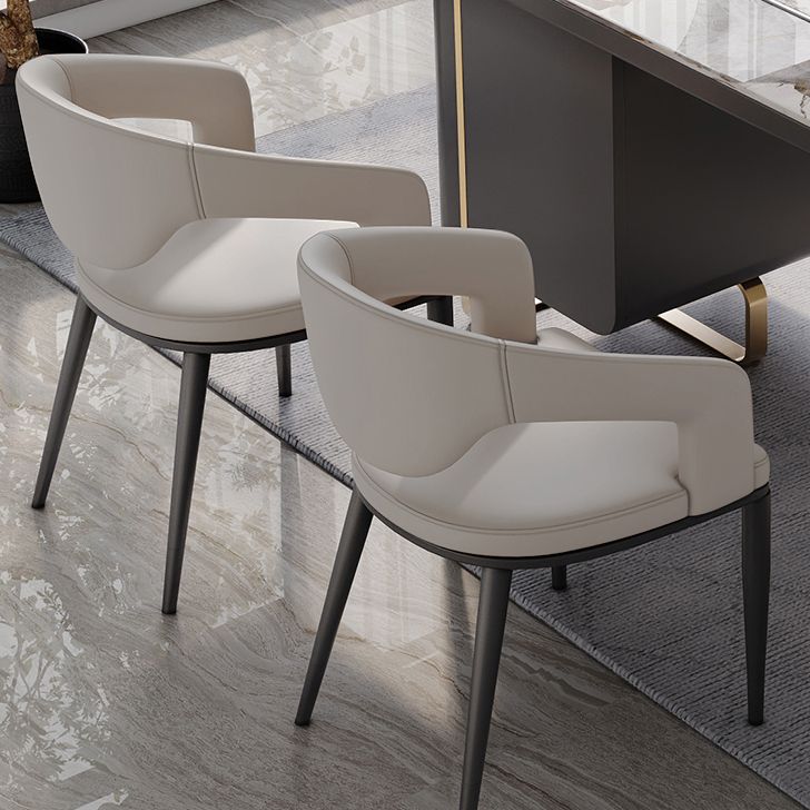 Sedia da sala da pranzo aperta gambe nere contemporanee sedia da pranzo