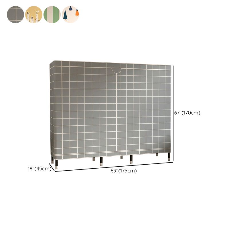 Armoire de garde-robe contemporaine avec étagères armoire en acier armoire